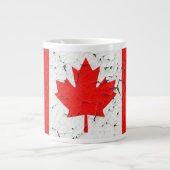 Canadese rode maaple Leaf CANADA Peeling Paint Grote Koffiekop (Voorkant)