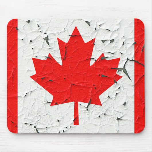 Canadese rode maaple Leaf CANADA Peeling Paint Muismat (Voorkant)