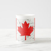Canadese rode maaple Leaf CANADA Peeling Paint Porselein Kop (Voorkant)