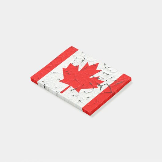 Canadese rode maaple Leaf CANADA Peeling Paint Post-it® Notes (Schuin)