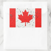 Canadese rode maaple Leaf CANADA Peeling Paint Rechthoekige Sticker (Tas)