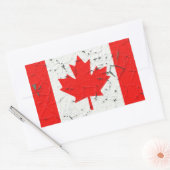 Canadese rode maaple Leaf CANADA Peeling Paint Rechthoekige Sticker (Envelop)