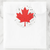 Canadese rode maaple Leaf CANADA Peeling Paint Ronde Sticker (Tas)
