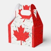 Canadese rode mantel Leaf CANADA Peeling Paint Bedankdoosjes (Achterkant)