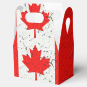 Canadese rode mantel Leaf CANADA Peeling Paint Bedankdoosjes (Geopend)