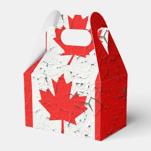 Canadese rode mantel Leaf CANADA Peeling Paint Bedankdoosjes (Voorkant Zijde)