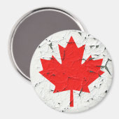Canadese rode mantel Leaf CANADA Peeling Paint Magneet (Voorkant / Achterkant)