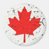 Canadese rode mantel Leaf CANADA Peeling Paint Magneet (Voorkant)