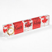 Canadese rode mantel Leaf CANADA Peeling Paint Naambordje