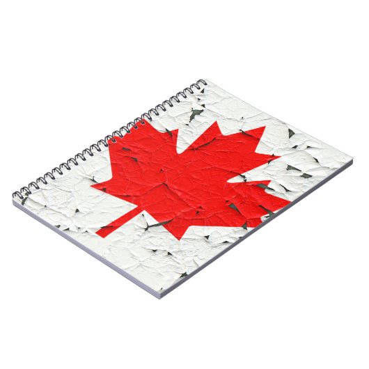 Canadese rode mantel Leaf CANADA Peeling Paint Notitieboek (Linkerzijde)