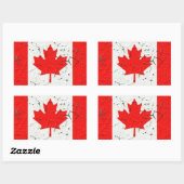 Canadese rode mantel Leaf CANADA Peeling Paint Rechthoekige Sticker (Vel)