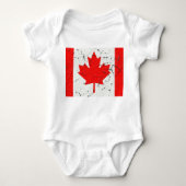 Canadese rode mantel Leaf CANADA Peeling Paint Romper (Voorkant)
