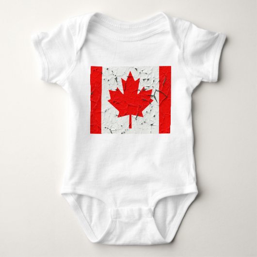 Canadese rode mantel Leaf CANADA Peeling Paint Romper (Voorkant)