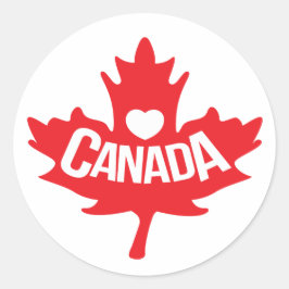 Canadese rode rode witte stickers