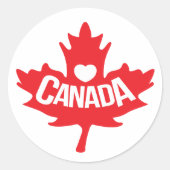 Canadese rode rode witte stickers (Voorkant)
