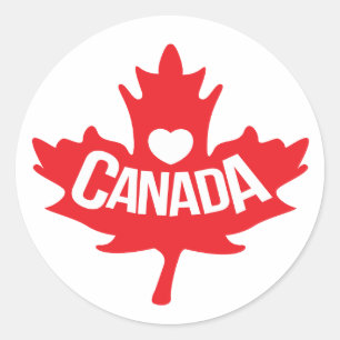 Canadese rode rode witte stickers