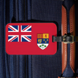 Canadese Rode Vaandel met Groene Bladeren Wapen Bagagelabel