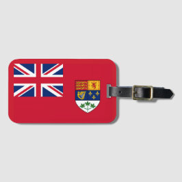 Canadese Rode Vaandel met Groene Bladeren Wapen Bagagelabel