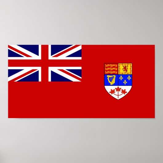 Canadese rode vlag poster (Voorkant)