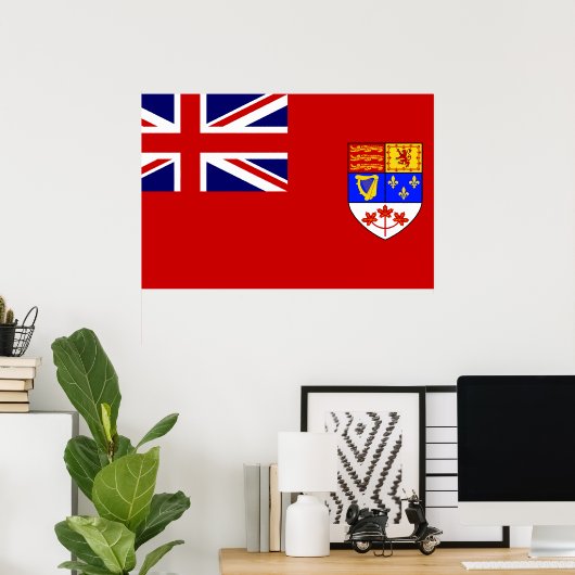 Canadese rode vlag poster (Thuiskantoor)