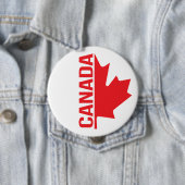 Canadese rode witte pint ronde button 4,0 cm (In situ)