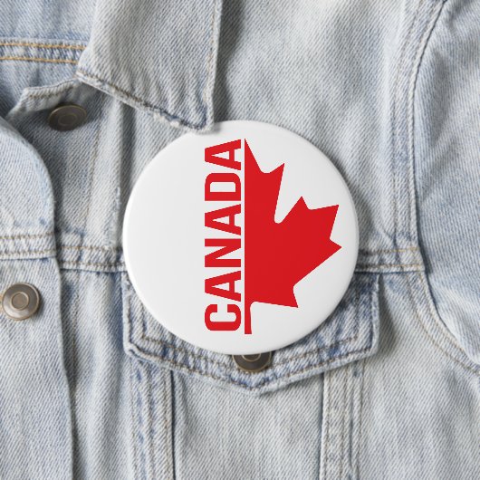 Canadese rode witte pint ronde button 4,0 cm (In situ)