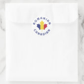 Canadese Roemeense roots Ronde Sticker (Tas)