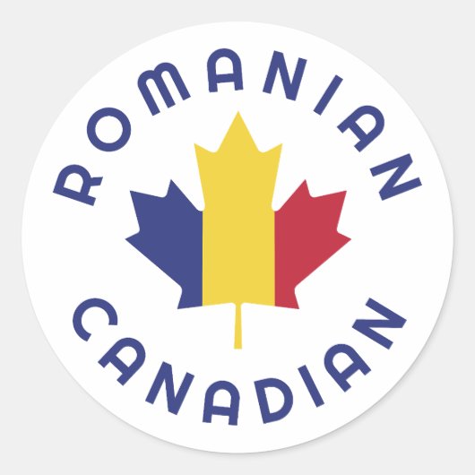 Canadese Roemeense roots Ronde Sticker (Voorkant)