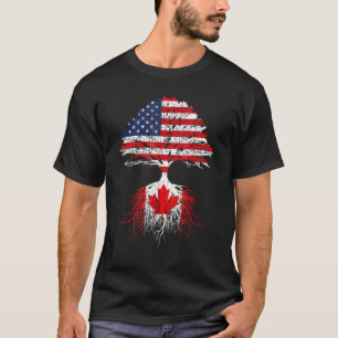 Canadese rots American Grown Canada Flag Mannen Wo T-shirt