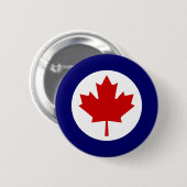 Canadese Roundel Ronde Button 5,7 Cm (Voorkant /achterkant)