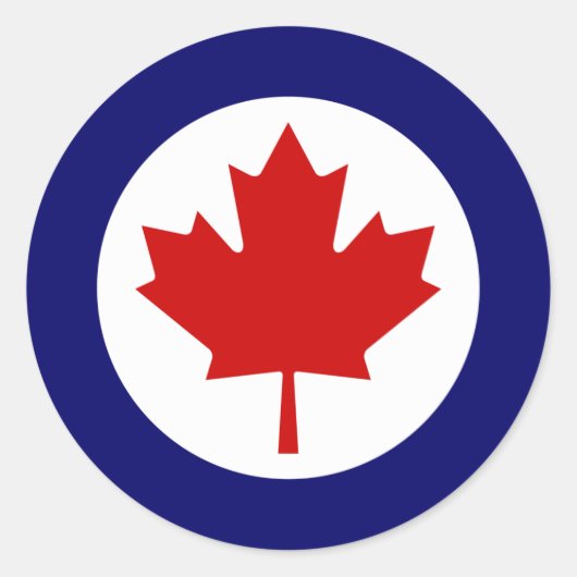 Canadese Roundel Ronde Sticker (Voorkant)