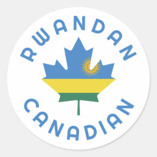 Canadese Rwandese roots Ronde Sticker