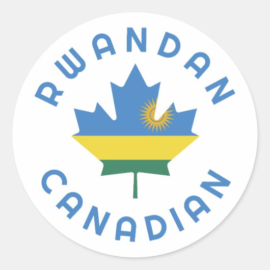 Canadese Rwandese roots Ronde Sticker (Voorkant)
