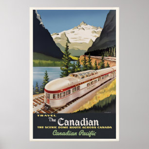Canadese Schitterende Koepelroute Vintage Reispost Poster