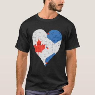Canadese Schotse vlag Heart T-shirt