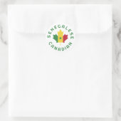 Canadese Senegalese roots Ronde Sticker (Tas)