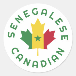 Canadese Senegalese roots Ronde Sticker