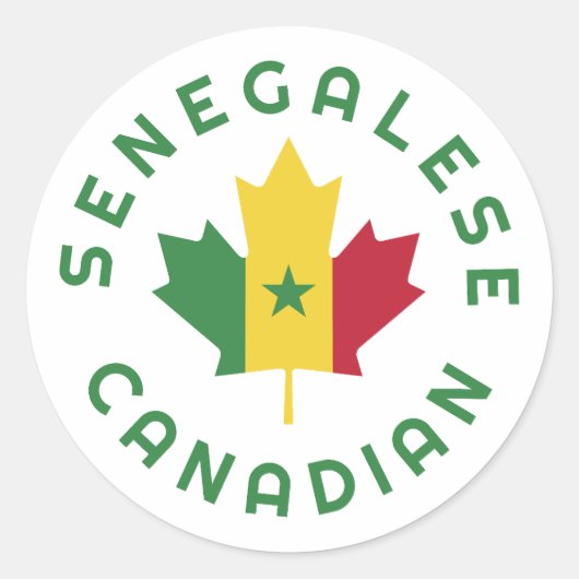 Canadese Senegalese roots Ronde Sticker (Voorkant)