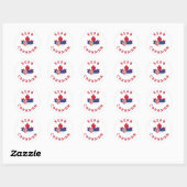 Canadese Servische roots Ronde Sticker (Vel)