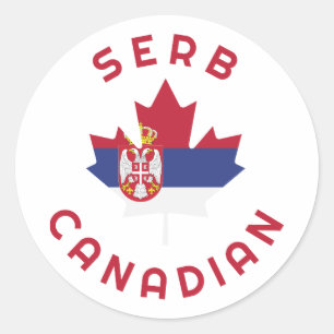 Canadese Servische roots Ronde Sticker