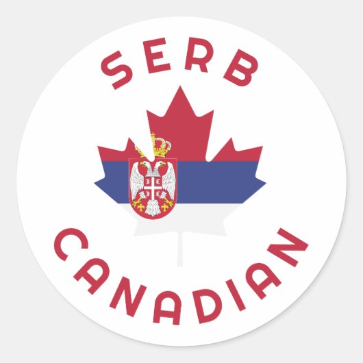 Canadese Servische roots Ronde Sticker (Voorkant)