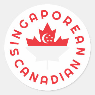 Canadese Singaporese roots Ronde Sticker
