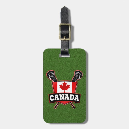 Canadese Sjabloon Lacrosse Bagagelabel (Voorkant verticaal)