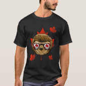 Canadese Slothaple Tree Leaf Canada Flag Lazy Sl T-shirt (Voorkant)