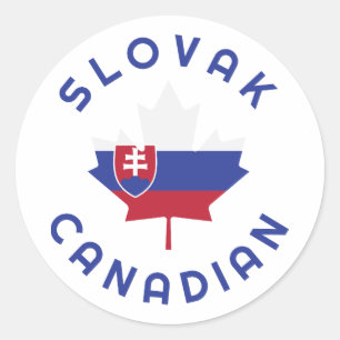 Canadese Slowaakse wortels f Ronde Sticker