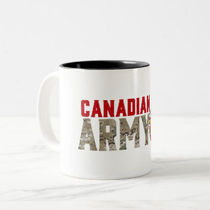 Canadese soldaat tweekleurige koffiemok