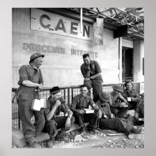 Canadese soldaten in de Tweede Wereldoorlog in Cae Poster (Voorkant)