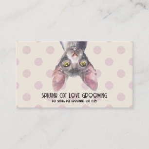 Canadese Sphynx Cat Dot Patroon Visitekaartje