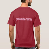 Canadese staatsburger t-shirt (Achterkant)