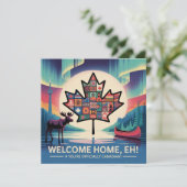 Canadese staatsburgerschap felicitatiekaart feestdagenkaart (Staand voorkant)